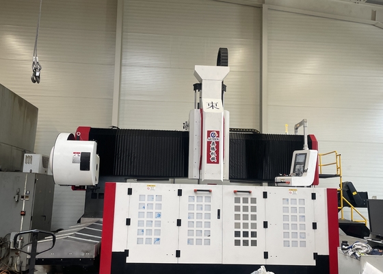 ارتفاع دروازه 800 میلی متر دستگاه سوراخکاری صفحه فلنج ماشینکاری دروازه ای CNC مخروطک اسپیندل BT50