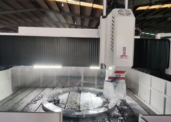 دستگاه فرز و سوراخ‌کاری CNC صفحه فلنج با ابعاد قطعه کار 4000x1600 میلی‌متر و ارتفاع دروازه 800 میلی‌متر
