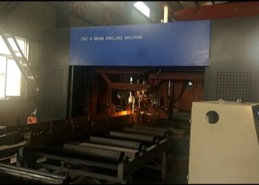 سازه فولادی Cnc H Beam Metal Cutting PLC Motor Bearing 55kW Power CNC دستگاه حفاری