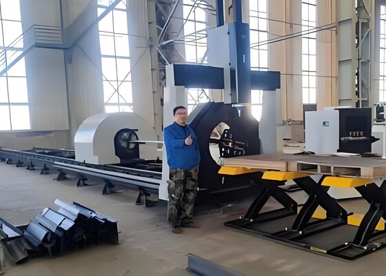 خط ماشین برش لوله لیزری CNC 300 میلی متر X Axis ≤30mm Tailor Length