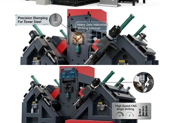 مدل JNC2532 Cnc زاویه فولاد حفاری خط پردازش علامت گذاری با کانال تغذیه